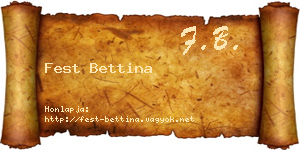 Fest Bettina névjegykártya